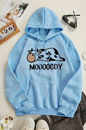 Uyguntarz Mooooody Baskılı Unisex Oversize Sweatshirt
