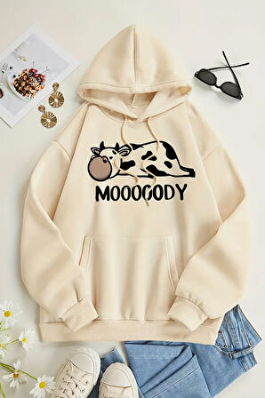 Uyguntarz Mooooody Baskılı Unisex Oversize Sweatshirt