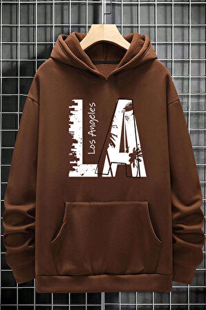 Uyguntarz Los Angles Baskılı Oversize Sweatshirt