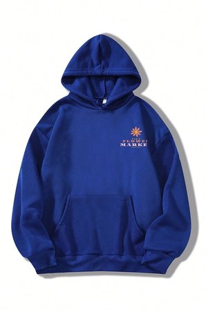 Flower Baskılı Oversize Sweatshirt