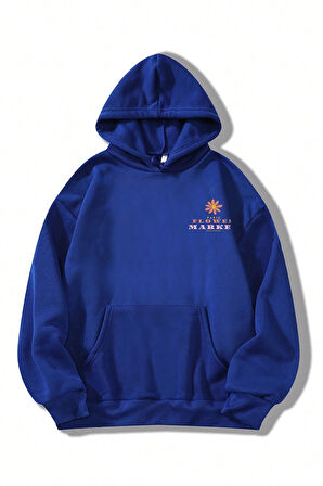 Uyguntarz Flower Baskılı Oversize Sweatshirt