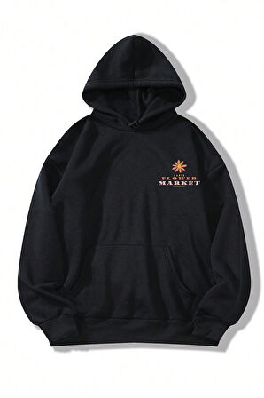 Uyguntarz Flower Baskılı Oversize Sweatshirt