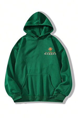Uyguntarz Flower Baskılı Oversize Sweatshirt