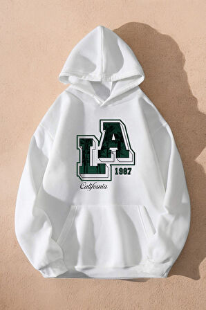 La California Baskılı Oversize Sweatshirt