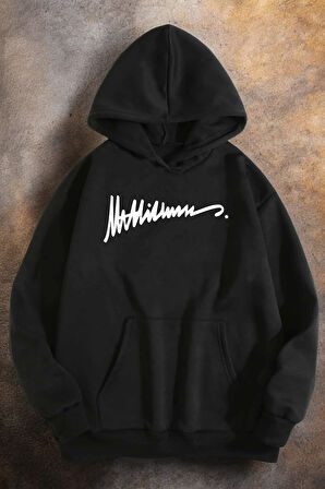 Uyguntarz Grafiti imza Baskılı Oversize Sweatshirt