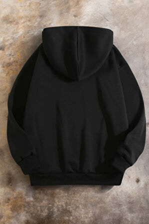 Uyguntarz Grafiti imza Baskılı Oversize Sweatshirt