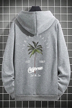 California Baskılı Oversize Sweatshirt
