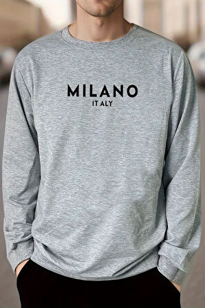 Milano Baskılı Oversize Sweatshirt