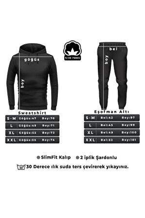 Kalp Baskılı Unisex Eşofman Takımı