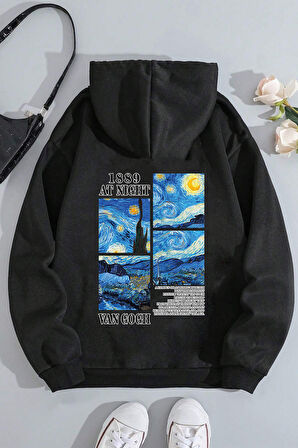 Uyguntarz Vangogh Baskılı Oversize Sweatshirt