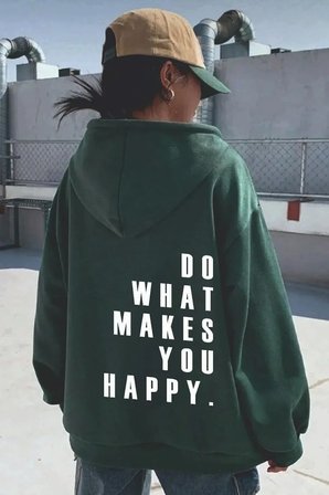 Do What Baskılı Oversize Sweatshirt
