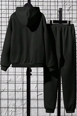 Uyguntarz Leopar Kalp Baskılı Erkek Çocuk  - Kız Rahat Eşofman Takımı