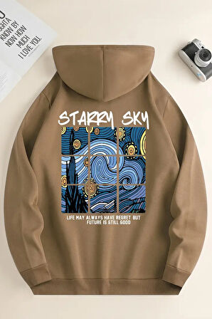 Uyguntarz Starry Sky Baskılı Unisex Oversize Sweatshirt