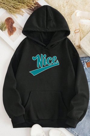 Unisex Nice Baskılı Sweatshirt