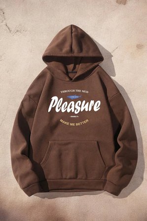 Pleasure Baskılı Oversize Sweatshirt
