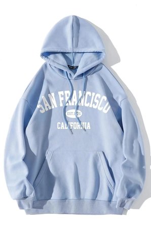 San Francisco Baskılı Oversize Sweatshirt