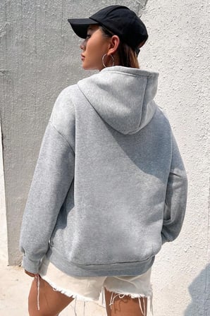 California Baskılı Oversize Sweatshirt