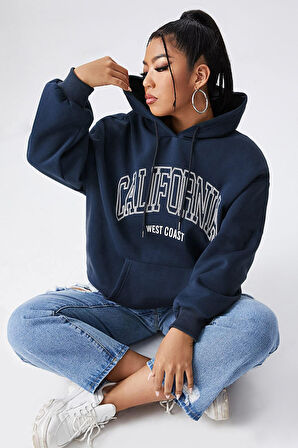 Uyguntarz California Baskılı Oversize Sweatshirt