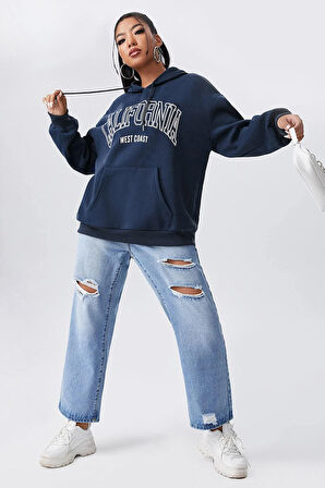 Uyguntarz California Baskılı Oversize Sweatshirt