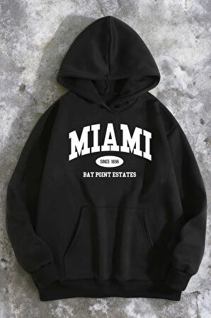 Uyguntarz Miami Baskılı Oversize Sweatshirt