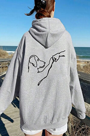 Can Dostum Baskılı Oversize Sweatshirt