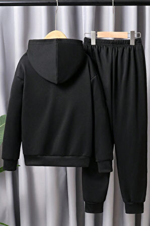 Uyguntarz The Happiest Baskılı Erkek Çocuk  - Kız Rahat Eşofman Takımı