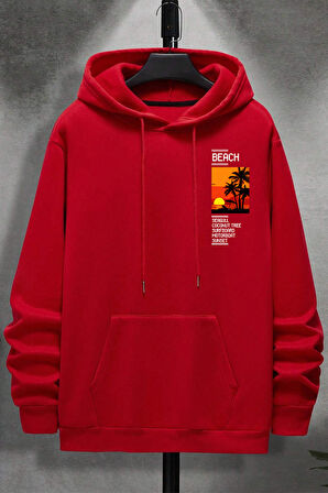 Uyguntarz Beach Baskılı Oversize Sweatshirt