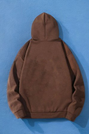 Papatya Kelebek Baskılı Oversize Sweatshirt