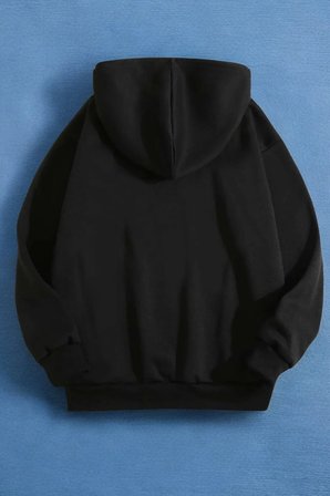 Papatya Kelebek Baskılı Oversize Sweatshirt