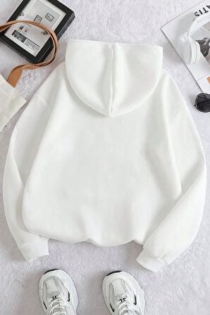 Uyguntarz Keep Going Baskılı Oversize Sweatshirt