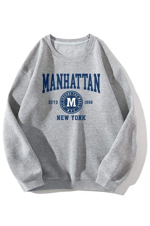 Manhattan Baskılı Oversize Sweatshirt