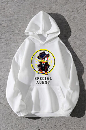 Uyguntarz Special Agent Baskılı Oversize Sweatshirt