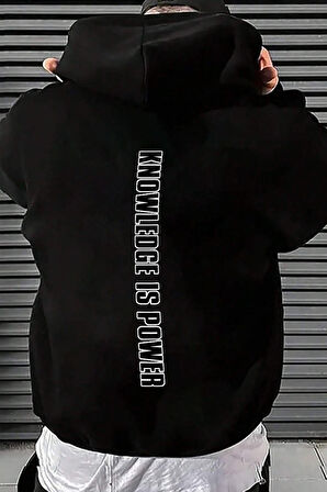 Uyguntarz Knowledge is Power Baskılı Oversize Sweatshirt