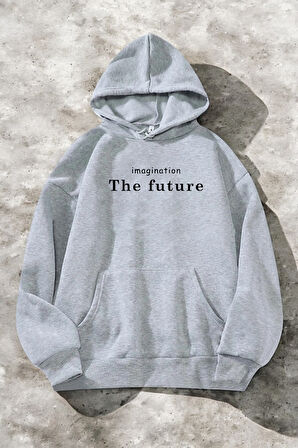 Uyguntarz The Future Baskılı Oversize Sweatshirt