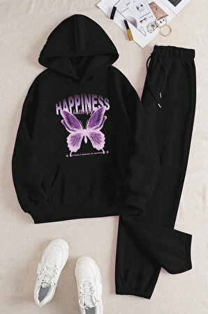 Uyguntarz Happiness Baskılı Eşofman Takımı