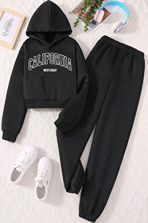 Uyguntarz California Baskılı Erkek Çocuk  - Kız Rahat Eşofman Takımı