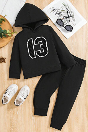Uyguntarz 13 Baskılı Erkek Çocuk  - Kız Rahat Eşofman Takımı