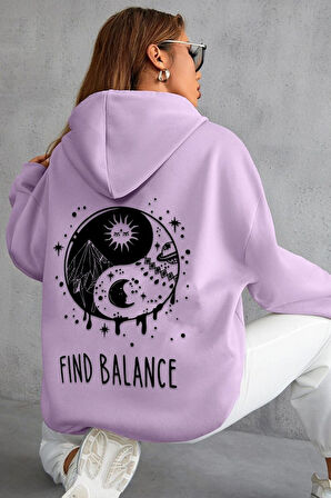 Uyguntarz Unisex Yin & Yang Tasarım Sweatshirt