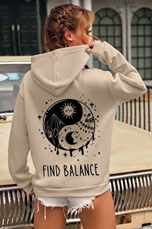 Uyguntarz Unisex Yin & Yang Tasarım Sweatshirt
