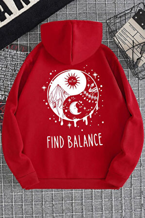 Uyguntarz Unisex Yin & Yang Tasarım Sweatshirt