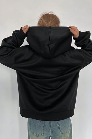 Unisex Brooklyn Baskılı Bisiklet Yaka Sweatshirt