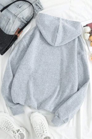 Faith Hope Love Baskılı Oversize Sweatshirt