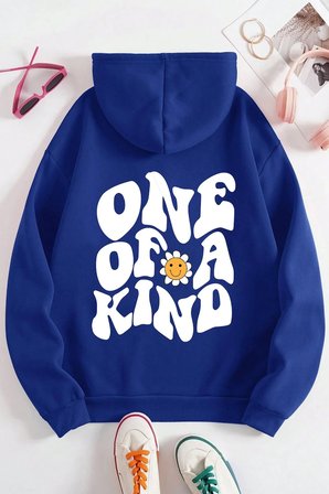 One Of a Kind Baskılı Oversize Sweatshirt