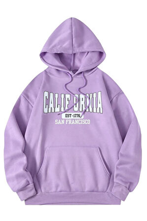 Unisex California Baskılı Sweatshirt