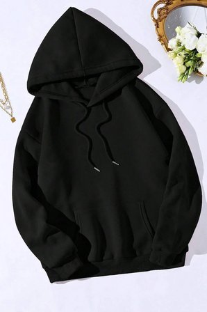 Unisex Mantar Baskılı Oversize Sweatshirt