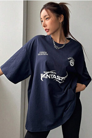 Uyguntarz Fantastic Baskılı Unisex Oversize Tshirt