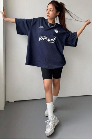 Fantastic Baskılı Unisex Oversize Tshirt