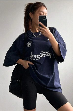 Fantastic Baskılı Unisex Oversize Tshirt