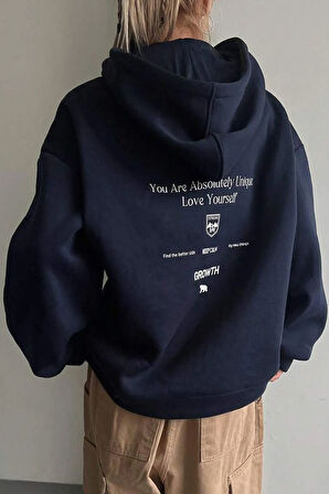 Uyguntarz Calm Baskılı Oversize Sweatshirt