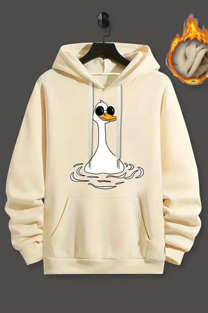 Duck Baskılı Oversize Sweatshirt